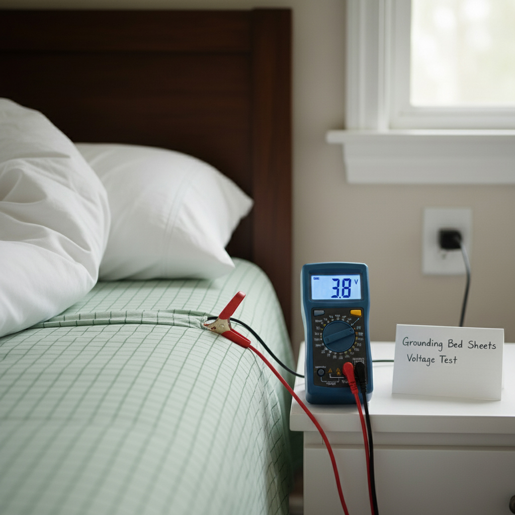 Multimeter showing voltage reading of 3.8 volts